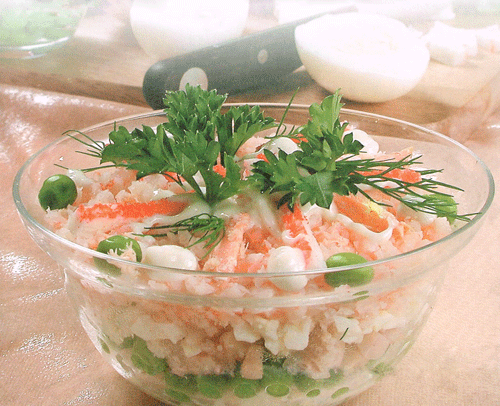 Рецепт вкусного салата из рыбы с Рецепт вкусного салата из рыбы с